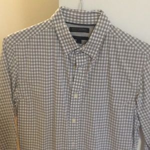 Banana Republic gingham casual dress shirt